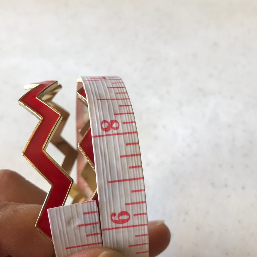 Red/gold zig zag bracelets, NWOT - Picture 6 of 6